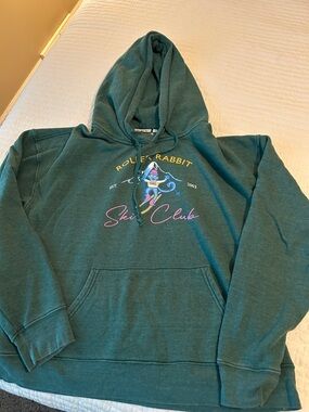 Roller Rabbit Green Ski Club Graphic Hoodie